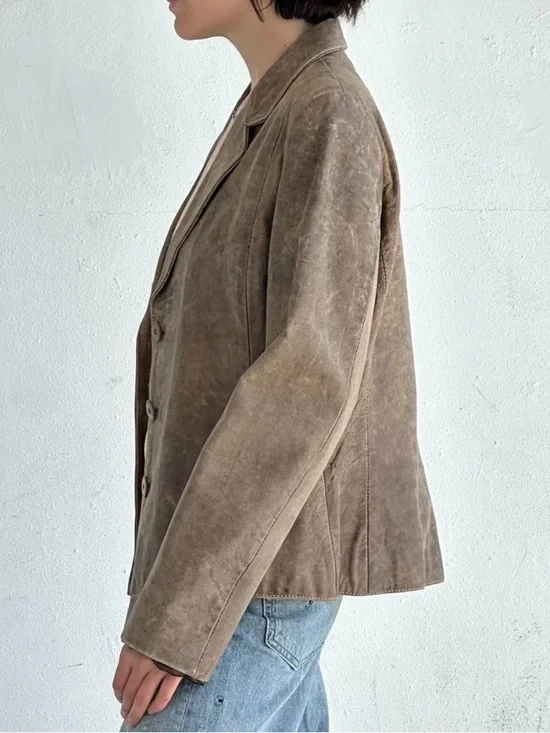 Vintage Brown Leather Jacket - Picture 5 of 8